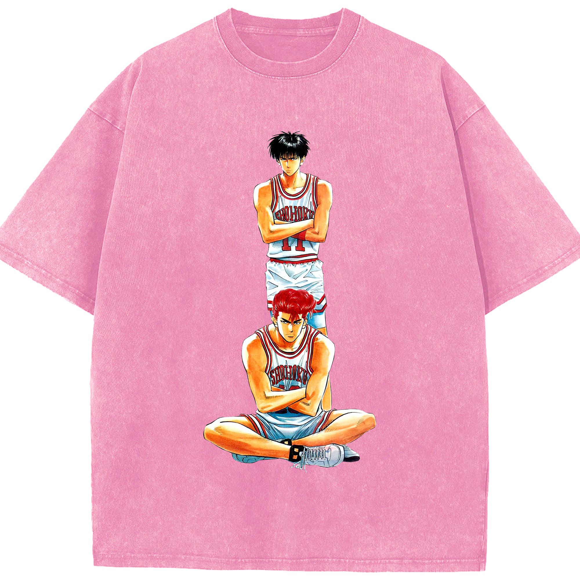 （画像用） SLAM DUNK／スラムダンク 綿100% ヴィンテージ風 半袖Tシャツ（フロントプリント）